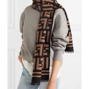 Fendi wool silk scarf